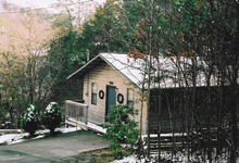 Exterior of honeymoon cabin at In the Smokies Weddings