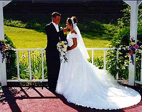 Wedding photography at In the Smokies Weddings gazebo